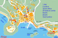 map of Parga and our accommodation