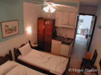 photo of the room of P. Vergos studios, accommodation in Parga