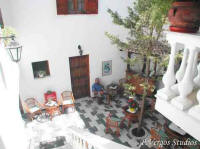 photo the atrium of accommodation P.Vergos studios in Parga. 