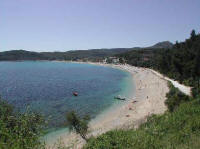 photo of the valtos beach view from parga's castle 